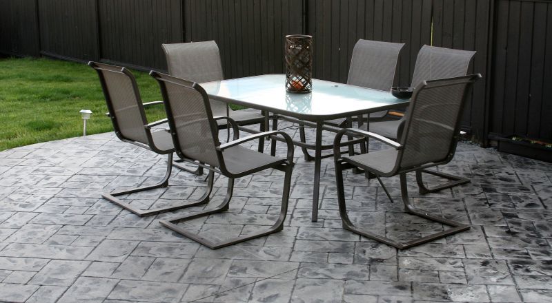 Patio with Decorative Pattern