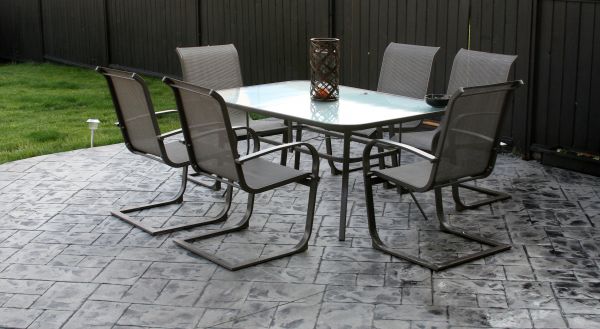 Backyard Concrete Stamping in Brownsburg